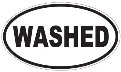 WASHED - Oval Sticker