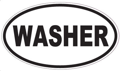 WASHER - Oval Sticker