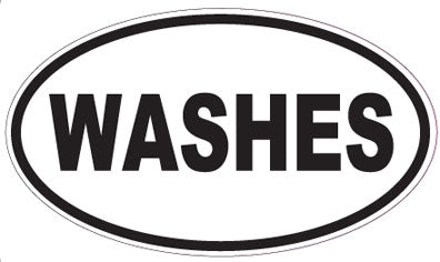WASHES - Oval Sticker