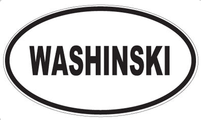 WASHINSKI - Oval Sticker