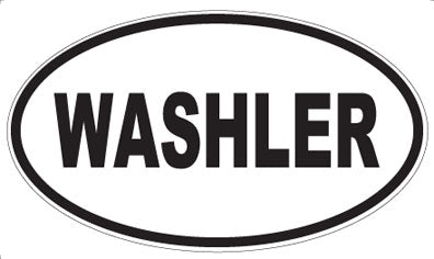 WASHLER - Oval Sticker