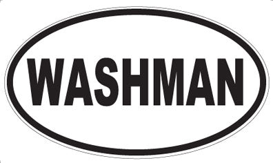 WASHMAN - Oval Sticker