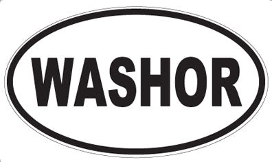 WASHOR - Oval Sticker