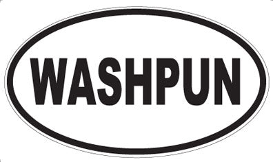 WASHPUN - Oval Sticker