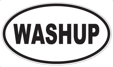 WASHUP - Oval Sticker