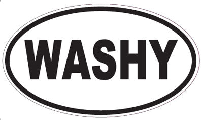 WASHY - Oval Sticker