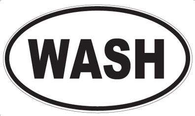 WASH - Oval Magnet