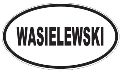 WASIELEWSKI - Oval Sticker