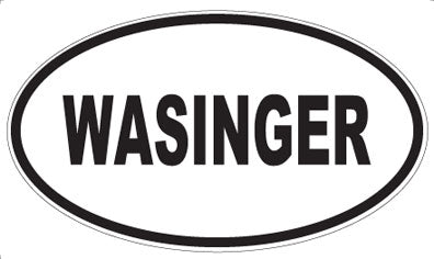 WASINGER - Oval Sticker