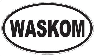 WASKOM - Oval Sticker
