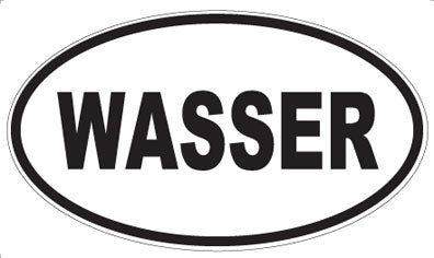 WASSER - Oval Sticker