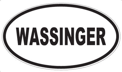 WASSINGER - Oval Sticker