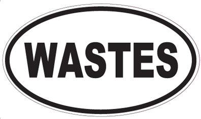 WASTES - Oval Sticker