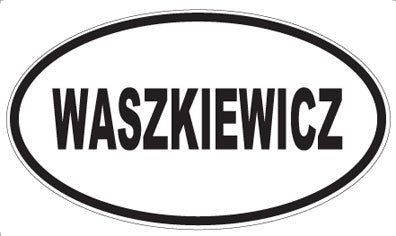 WASZKIEWICZ - Oval Sticker