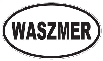 WASZMER - Oval Sticker