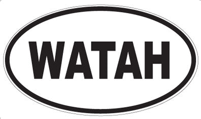 WATAH - Oval Sticker