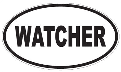 WATCHER - Oval Sticker