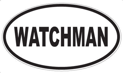 WATCHMAN - Oval Sticker