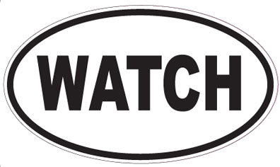 WATCH - Oval Magnet