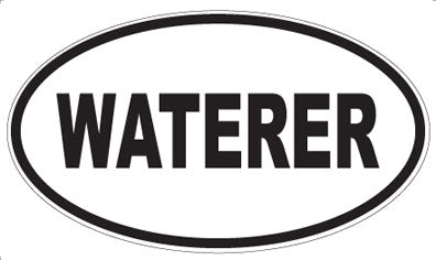 WATERER - Oval Sticker
