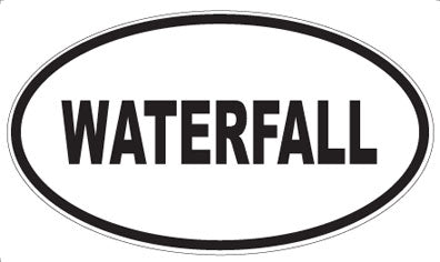 WATERFALL - Oval Sticker
