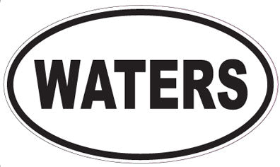 WATERS - Oval Sticker