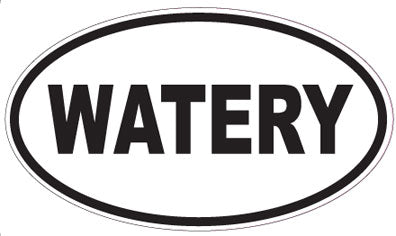 WATERY - Oval Sticker