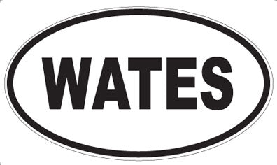 WATES - Oval Sticker