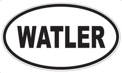 WATLER - Oval Sticker