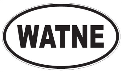 WATNE - Oval Sticker