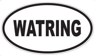 WATRING - Oval Sticker