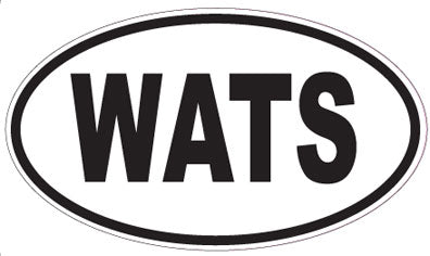 WATS - Oval Sticker