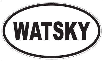 WATSKY - Oval Sticker