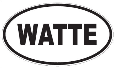 WATTE - Oval Sticker