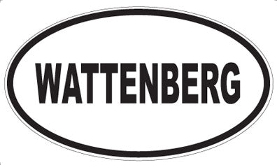 WATTENBERG - Oval Sticker