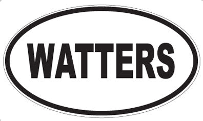 WATTERS - Oval Sticker