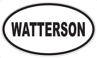 WATTERSON - Oval Sticker