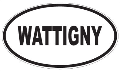 WATTIGNY - Oval Sticker