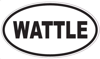 WATTLE - Oval Sticker