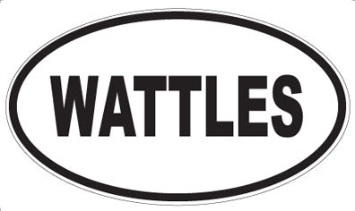 WATTLES - Oval Sticker