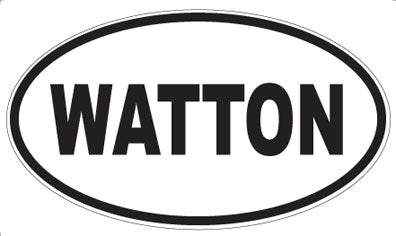 WATTON - Oval Sticker