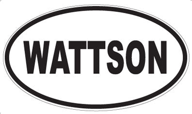 WATTSON - Oval Sticker