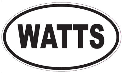 WATTS - Oval Magnet