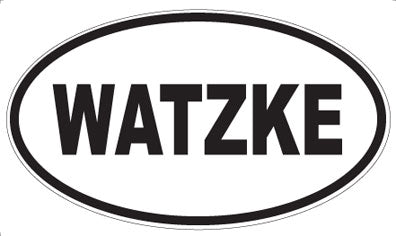WATZKE - Oval Sticker