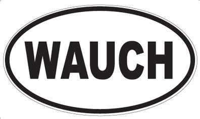 WAUCH - Oval Sticker