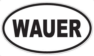 WAUER - Oval Sticker