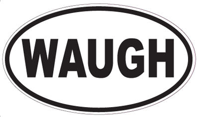 WAUGH - Oval Magnet