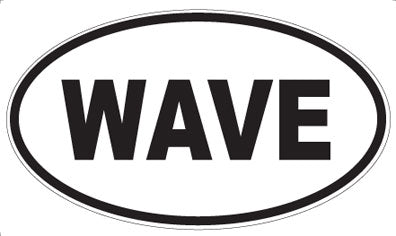 WAVE - Oval Sticker
