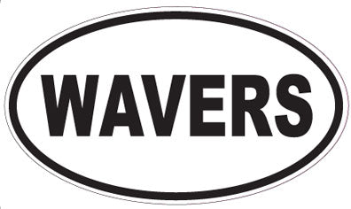 WAVERS - Oval Sticker