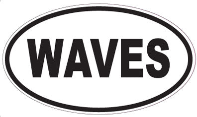 WAVES - Oval Magnet
